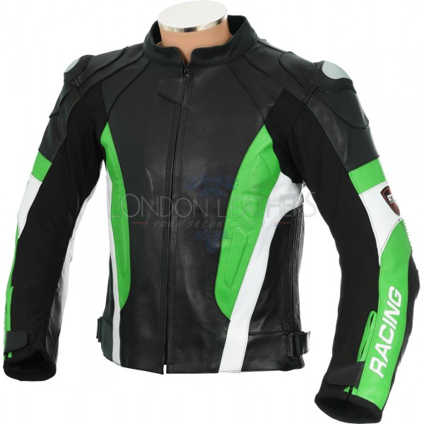 RSV Green Sports Biker Leather Motorcycle Jacket